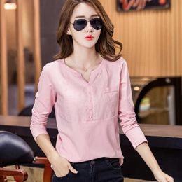 Women's Clothing Women's T Shirt New Summer Women Long Sleeve Black White V-Neck Tshirts Casual Ladies