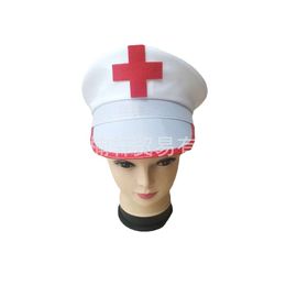 Cosplay Adult Red Cross Doctor Nurse Sex Toys Stage Performance Props Party Funy Hat Accessories