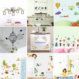 Wall Stickers Cartoon Flower Sticker For Kids Rooms Living Room Decor Home Decoration Decal Window Kitchen Wallpaper Poster1