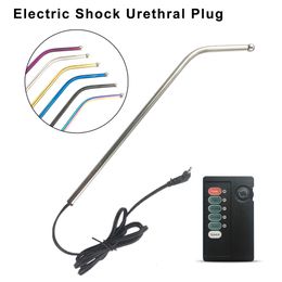 Adult Toys 5Colors Metal Electric Shock Penis Plug Urethral Catheter Stimulate Sounding Dilator Electro SM for Men 230404