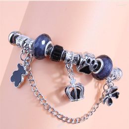 Bangle Silver Color Pandor Bracelet Jewelry For Women Trendy Steel Crystal Charm Bracelets & Bangles Pulseras Brand Designer