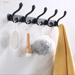 Hooks Rails Wall hook non drilled sturdy bathroom hook for door keys coats kitchen towel hooks household storage 304 steel accessories 230404