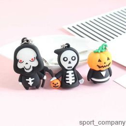 Keychains For Men Women Car Bag KeyRing Fashion Gift Resin Pumpkin Halloween Gift Ghost Grim Reaper