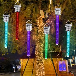 Novelty Lighting Solar light LED Solar Hang Pendant Lights Colourful Outdoor Garden acrylic stick solar Lamp Chandelier Christmas Party Tree Decor P230403