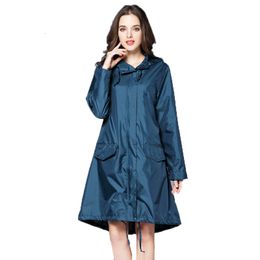 Raincoats 6-color waterproof raincoat Women's hooded long raincoat Breathable raincoat Outdoor raincoat 230404