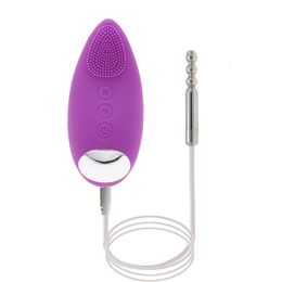 Adult Toys 10 Speed Vibration Urethral Catheter Penis Plug Stainless Steel Urethra Men Masturbate Dilator Stimulator Sex 230404