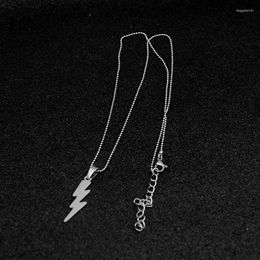 Pendant Necklaces Stainless Steel Thunder Lighting Necklace For Women Men Neck Chains Kpop Hip Hop Clavicle Collar Jewelry Gifts