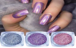 1 Box Holographic Nail Glitter Powder Nail Art Holo Acrylic Glitter Dust Chrome Pigment DIY Manicure Accessories Set1644652