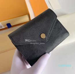 women short wallet classic leather zipper fold wallets outdoor coin bag fashion clutch bags credit cards purse with box