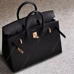 Borsa classica Tote Borsa di lusso Borsa da donna alla moda Completamente fatta a mano Esterno in stile Sellier Cucito artigianale Borsa originale in pelle Epsom Senior 22K Hardware progettata