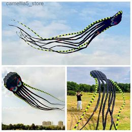 Kite Accessories Magic Octopus 3D 8 M Multi-colored Mollusk Large Animal Kite Outdoor Performance Competition Kite Tear Resistant Material Q231104