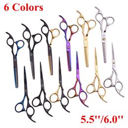 Hair Scissors Hair Scissors 5.5 6.0 Professional Hairdressing Scissors Thinning Barber Scissor Set Hair Cutting Scissors 440C Japan Steel 888# 230403