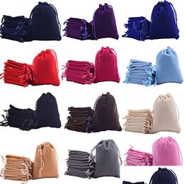Packing Bags Dstring Flannelette Bags Fashion Jewelry Packaging Display Bag Pocket For Wedding Christmas And Diy Craft Accessories Dro Dhjcm