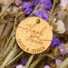 Party Favour Thank you label wooden wedding collection Personalised gift set of 50 pieces 230404