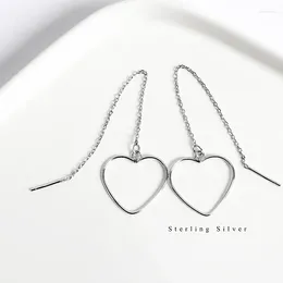 Dangle Earrings Heart Drop From The Silver Style Good Ethnic Jewerly For Women 2023 Gift In 925 Sterling