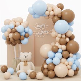 Other Event Party Supplies 158 Pcs Retro Nude Brown Coffee Balloons Garland Arch Kit for Teddy Bear Baby Shower Gender Reveal Birthday Decorations 230404