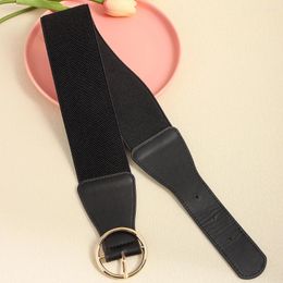 Belts Fashion Woman Belt Elastic Stretch Cinch Waistband Lady Cummerband Skinny Soft Around Waist Band Simple Femme Dress