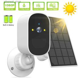 Baby Monitors WIFI Camera 1080P HD Solar Outdoor Security Camera iCsee Wireless Built-in Battery Home Surveillance Bullet Camera Baby Monitor Q231104