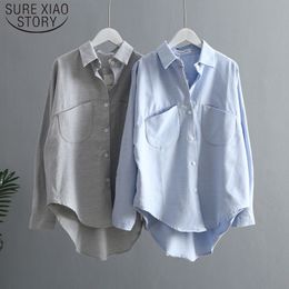 Women's Blouses Shirts Fashion Bat Sleeve Solid Pocket Thick Women's Shirt Blusas Mujer De Moda Autumn Winter Women's Shirt and Top 6658 50 230404