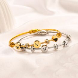 Braccialetti in stile classico Donne Bangle di design di lusso Gioielli Crystal Crystal 18K Gold Acciaio inossidabile Americi regalo braccialetti da uomo Bracciale ZG1161