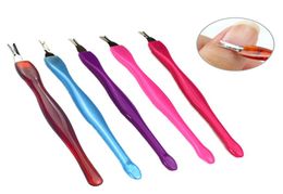 Stainless Steel Cuticle Pusher Nail Art Fork Manicure Tool For Trim Dead Skin Fork Nipper Pusher Trimmer Cuticle Remover3049140