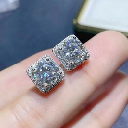 Crystal Cubic Zirconia Stud Earrings Women For Wedding Good Quality Silver Color Ear Piercing Fashion Accessory