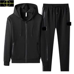 Stone Brand Island Topquality Spring and Autumn Mens 23ss jacket Tracksuits Fashion Classic cp jackets Solid Casual Sports Suit is land Mens Two Piece Hooded Zipper T