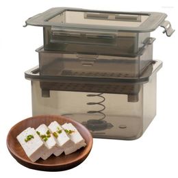 Dinnerware Sets 3-Layer Tofu Press Drainer Making Mould Built-in Drainage Water Removing Tool Dishwasher Safe Kitchen