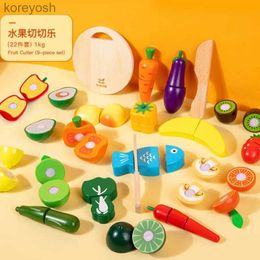 Kitchens Play Food Children Wooden Kitchen Simulation Play House Toy Puzzle Magnetic Fruit Vegetables Cecilia Colorful Mini Toy Model Birthday GifL231104