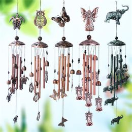 Decorative Figurines Wind Chimes For Outside Metal With 4 Aluminum Tubes & 6 Bells Memorial Outdoor S Hook