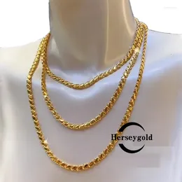 Pendant Necklaces Arabic Dubai Gold Plated Chain Necklace Handmade Twisted Singapore Unisex Luxury Gifts For Women DIY Metal