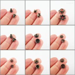 Beads Other Fashion Flower Crown Cone Star Square Connectors Antiqued Bronze Color End Bead CapsOther