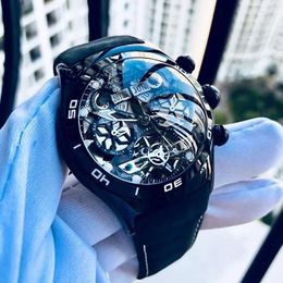 Wristwatches Reef Tiger/RT Mens Sport Watches Automatic Skeleton Watch Steel Waterproof Tourbillon With Date Day Reloj Hombre RGA703