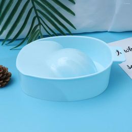 Nail Gel 1Pc Manicure Bowl Soaking Soak Tray Remove Wash Soaker Spa Tool ( Blue )