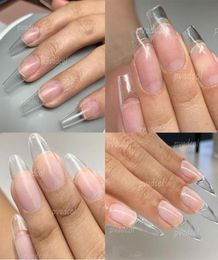 False Nails Gel X Long Coffin Stiletto Full Cover Sculpted Extension System Nail Tips 240pcsbag1000908