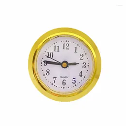 Table Clocks 2 Pieces Quartz Clock Insert 50MM Round Miniature For Built - In Fit Up DIY Desk Movement Mechanism