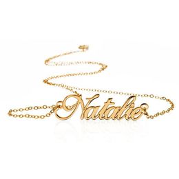 GORGEOUS TALE Whole Personalized Carrie Style Name Necklaces Stainless Steel Custom Made with Any Name Fashion Jewelry Gift263v