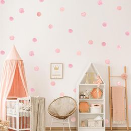 Wall Stickers 36Pcs/Set Watercolor Dot PVC Self-adhesive DIY Kids Rooms Bedroom Decoration Dreamy Princess Room Window