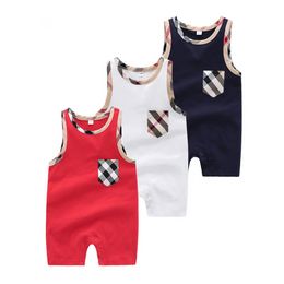 Niemowlęcie rompers Summer Toddler Boys Oneies Dzieci Casual Ubrania chłopcy swobodny stroje dziecko romper nowonarodzony Jumpsuits 0-24m