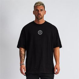 Men's T-Shirts Mens Loose Oversized Half Sleeve T Shirt Mesh Quick Dry Streetwear Hip Hop Fitness T-shirt Summer Gym Clothing Workout Tee shirt 230404