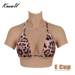 Catsuit Costumes Cosplay E Cup Female Chest Piece Short Sleeves Transgender Shemale Tranny Fake Boobs Crossdress Breast Forms