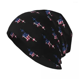 Berets Squats USA FLAG Knit Hat Trucker Cap Golf Man In Caps Men Women's