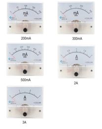 Current Meters 1/5MA 10MA 30MA 50MA 100MA 200MA 300/500MA 2/3A DC Amperimeter Analog Ammeter Panel current Tester Meter For Experiment or Home