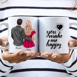 Mugs Lovers Personalised Mug Couple You Are My Heaven On Earth Custom Made Coffee 11/15 OZ RR2127