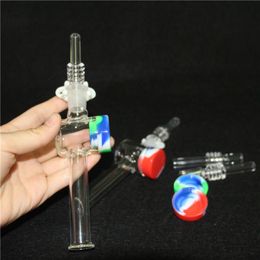 hookahs Nectar with 10mm 14mm quartz tips Mini Glass bong Oil Rig Concentrate Straw ZZ