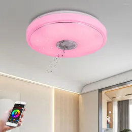 Ceiling Lights Smart LED Light 256 Colours Colourful Bluetooth-Compatible Speaker Phone APP Control For Bedroom Living Room