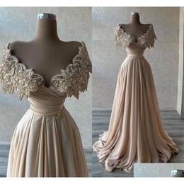 Prom Dresses Luxury Beaded Pearls Y Chiffon Aline Off Shoder Evening Formal Party Gowns Custom Made Bc11949 Drop Delivery Ev Dhhlp