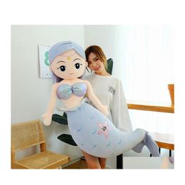 Arts And Crafts Kawaii Cartoon Starfish Mermaid Plush Pillow Nt Cute Soft Princess Toy Girl Child Slee Companion Doll Gift 57Inch Dr Dhalb