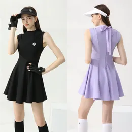 Gym Clothing Autumn Golf Women's Tennis Dress Suit With Short Skirt And Sleeves Han Version Tailored Fit