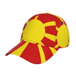Ball Caps Flag Of Macedoia Outdoor Sport Baseball Hat Men Women Visor Cap Street Hip Hop